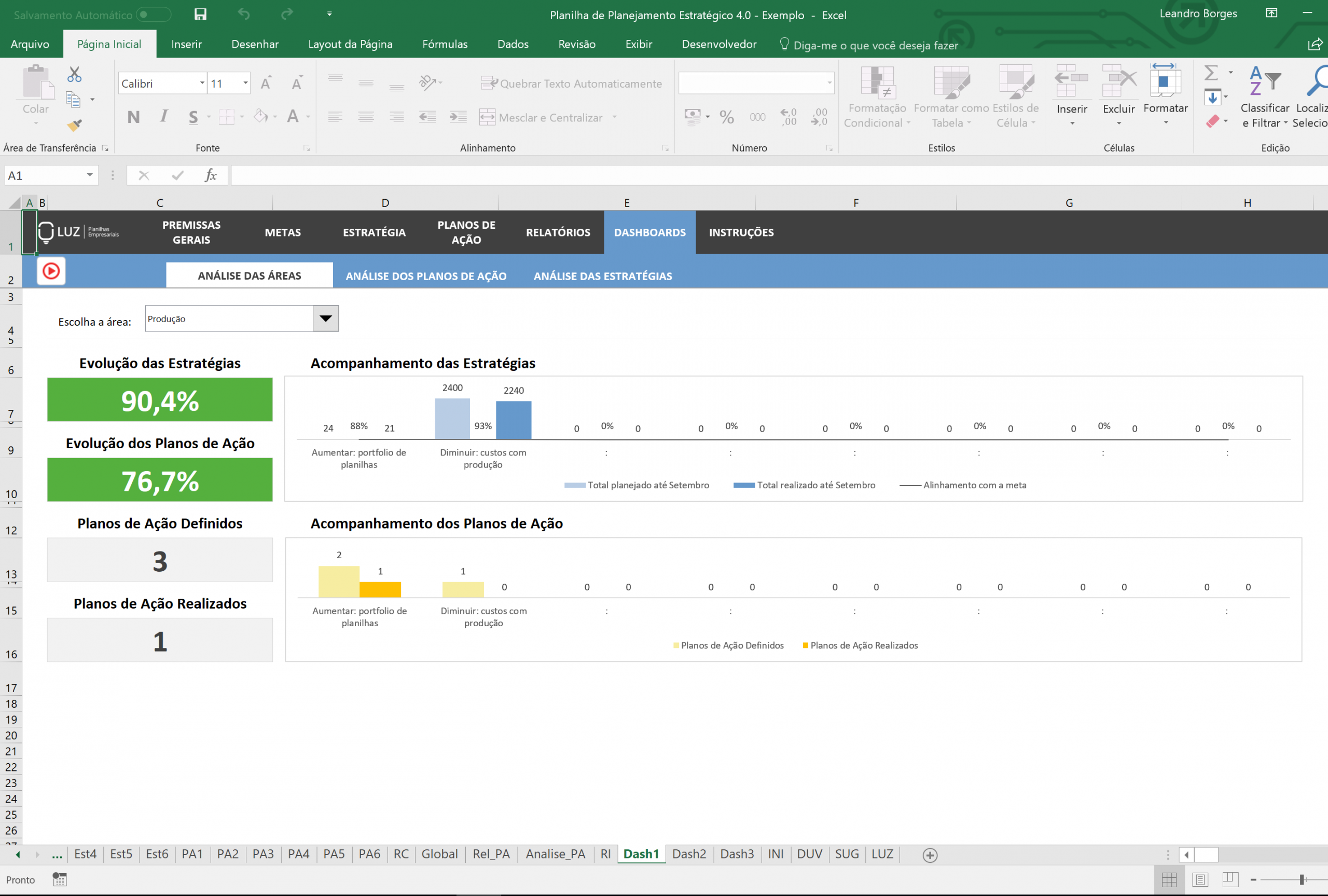 Planilha de Planejamento Estratégico em Excel Planilhas VBA